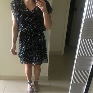 Express black and white dress